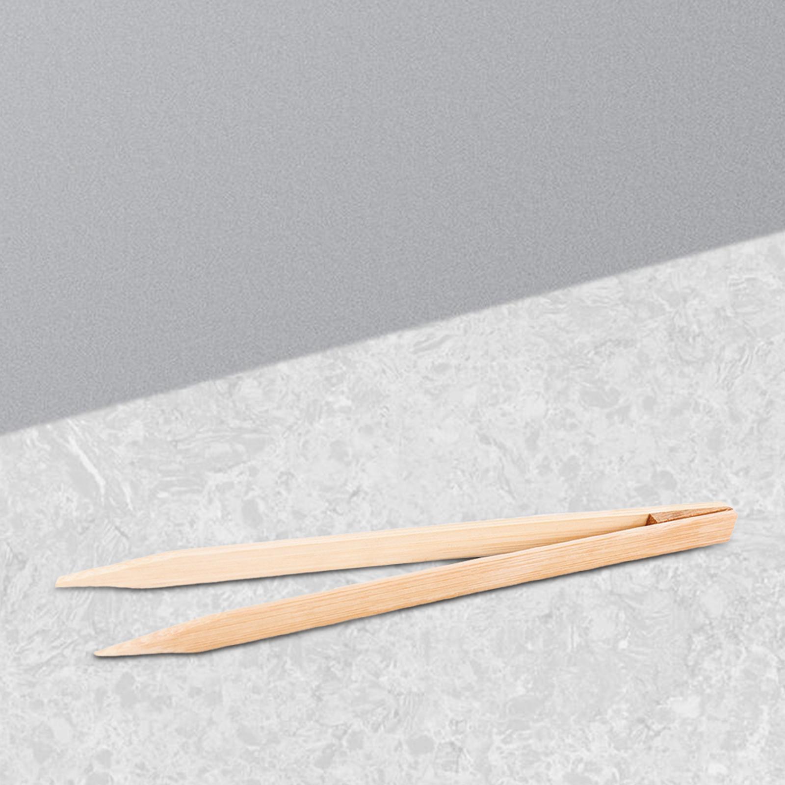 Bamboo Tweezers Pointed Tip Tweezer Tea Clip for Craft Beading Mini Items