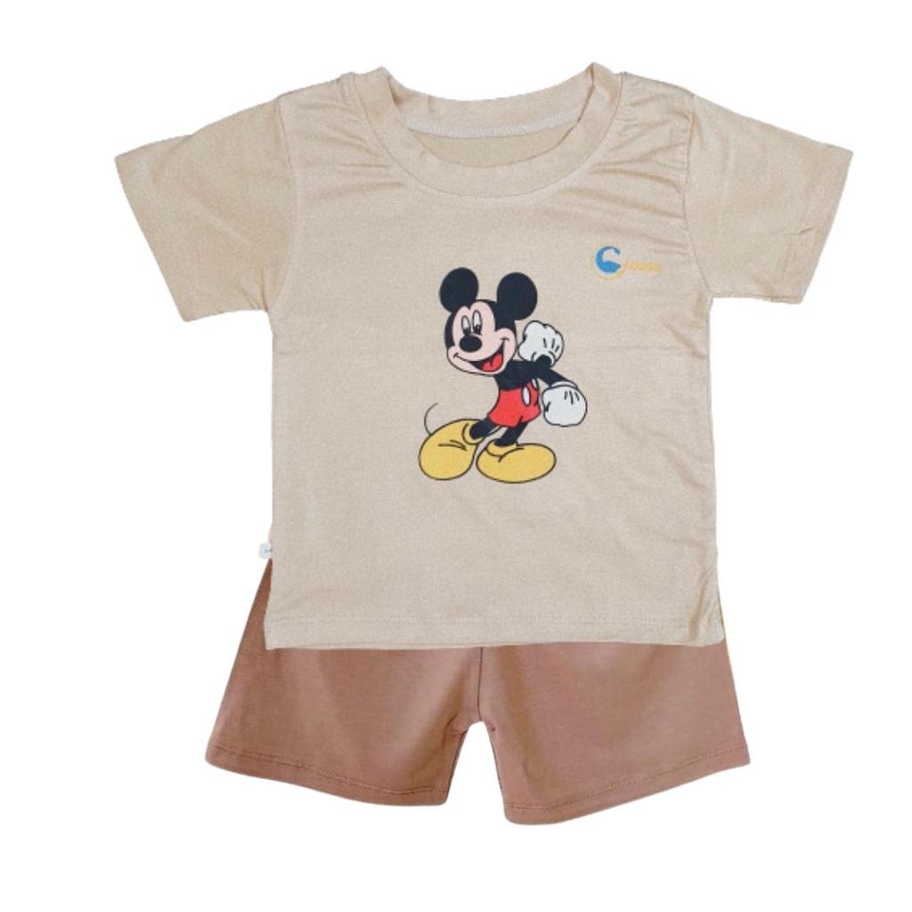 Bộ cộc Goose petit cổ tròn, mềm mịn co giãn 4 chiều thấm hút tốt