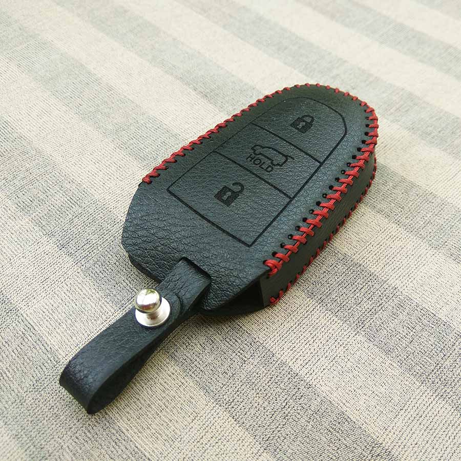Bao da chìa khóa smartkey xe hơi Peugeot