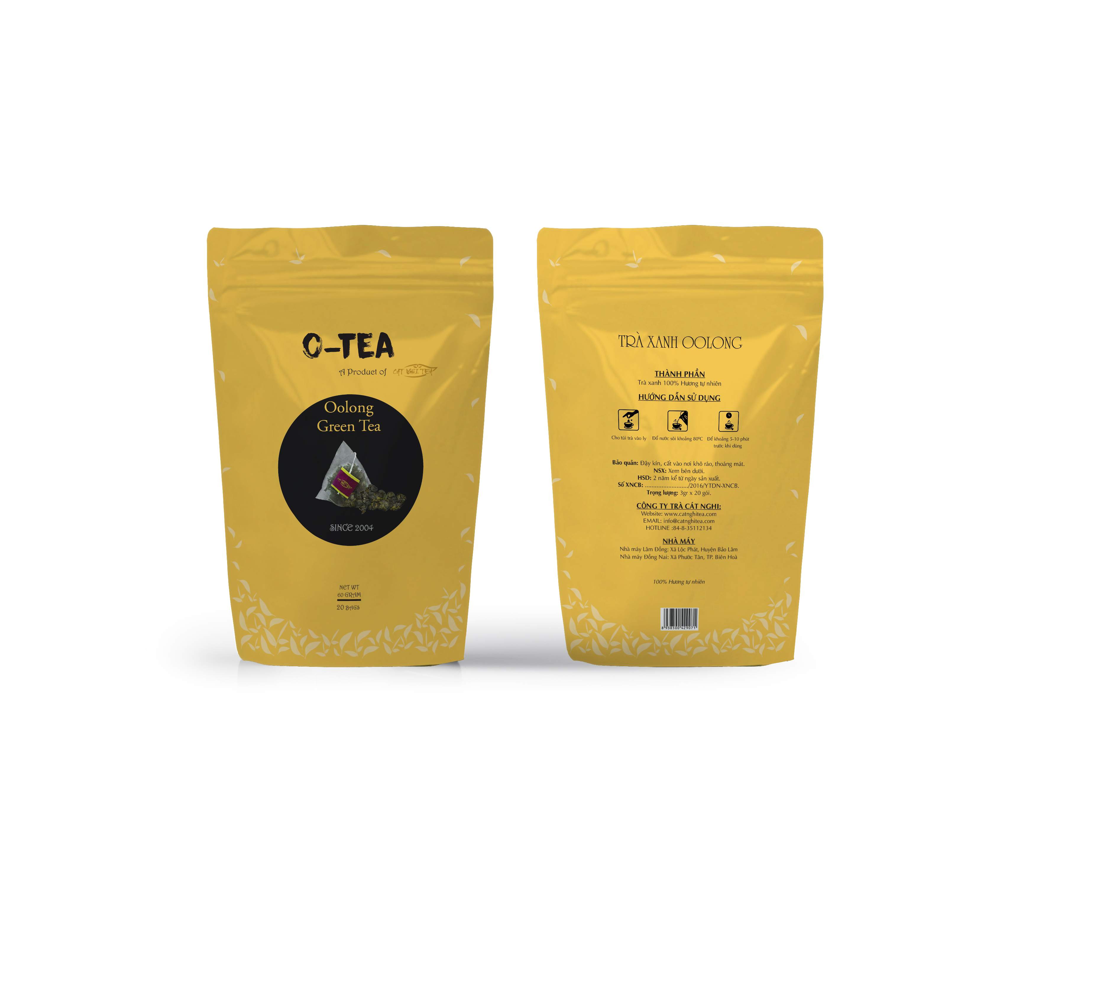 Trà Túi Lọc - Trà xanh Olong Cat Nghi Tea (60gr)