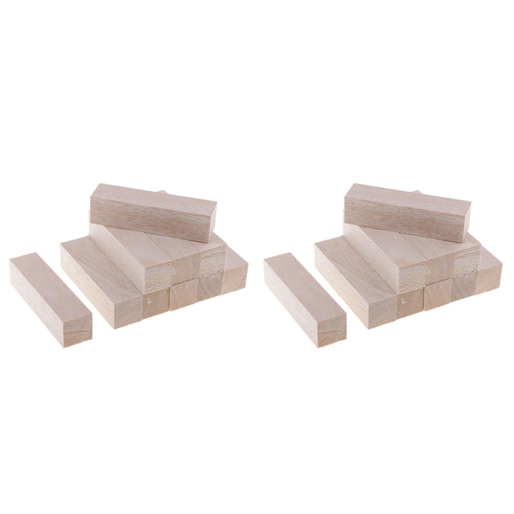 Gỗ Balsa Khối Tự Làm Để Tạo Hình Thủ Công Làm Việc Gỗ Chất Liệu 20 Chiếc 120 Mm