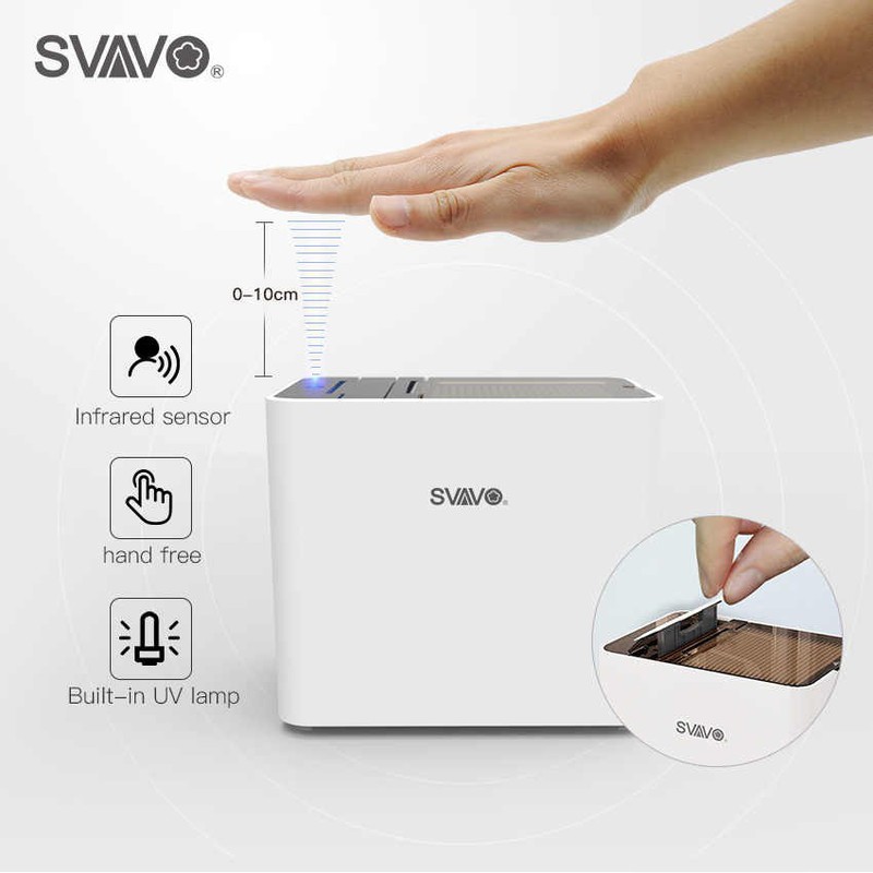 Hộp Đựng Tăm Cảm Ứng Tự Động Thông Minh SVAVO Cao Cấp - Hàng Nhập Khẩu