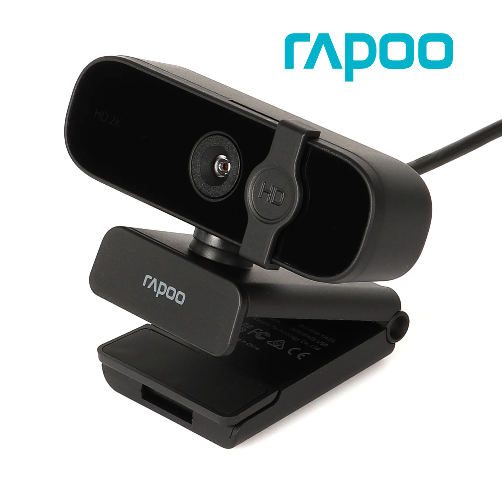 Webcam RAPOO XW2K Độ Phân Giải 2K, Micro Khử Ồn Kép, Góc Rộng 85 Độ, Quay Ngang 360 Độ - Hàng Chính Hãng