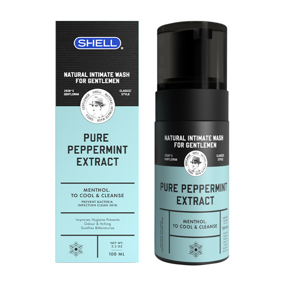 Dung dịch vệ sinh nam dạng bọt, tinh chất bạc hà tươi mát Shell Pure Peppermint Extract - Chai 100ml | GUNSHOP VIỆT NAM