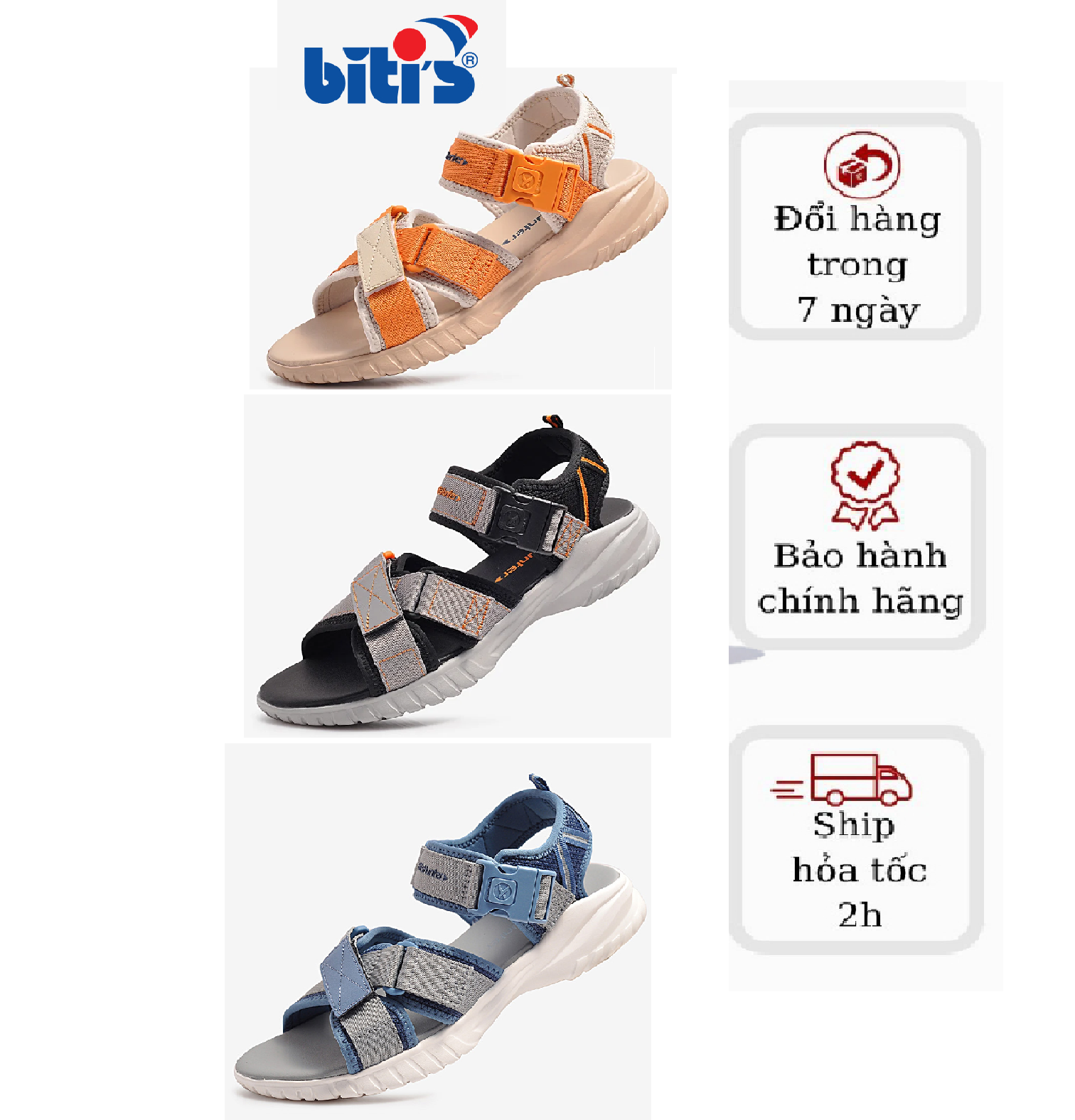 Sandal Thể Thao Eva Phun Nam Biti's Hunter HEM000700 Siêu Nhẹ