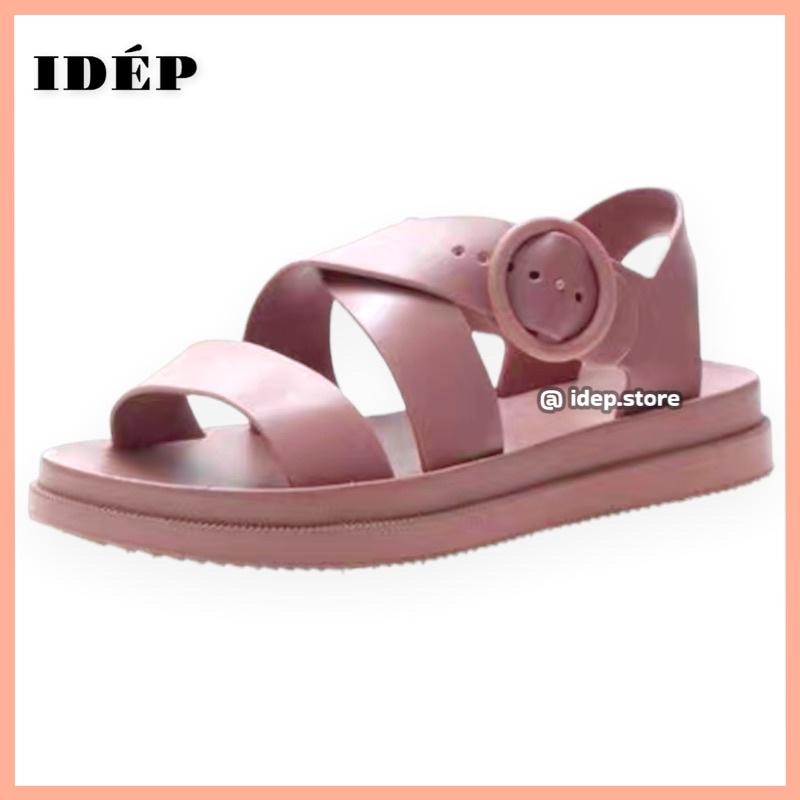 Giày Sandal Nữ Nhựa Dẻo IDEP Đi Mưa Hapu (Đen, Hồng, Kem) - GL008