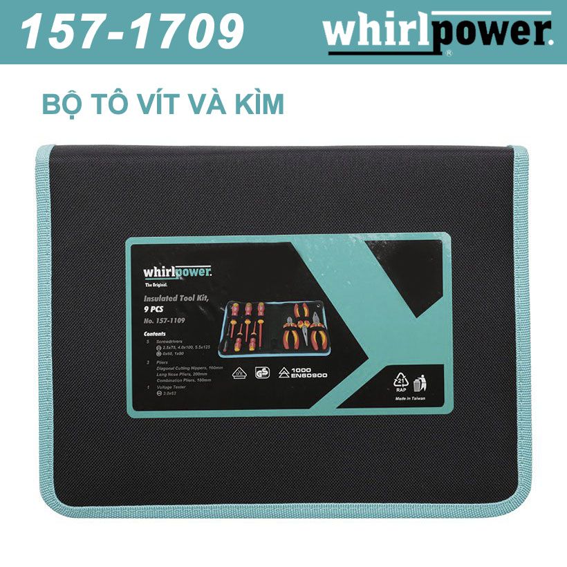 BỘ TÔ VÍT VÀ KÌM CÁC LOẠI WHIRLPOWER 157-1709