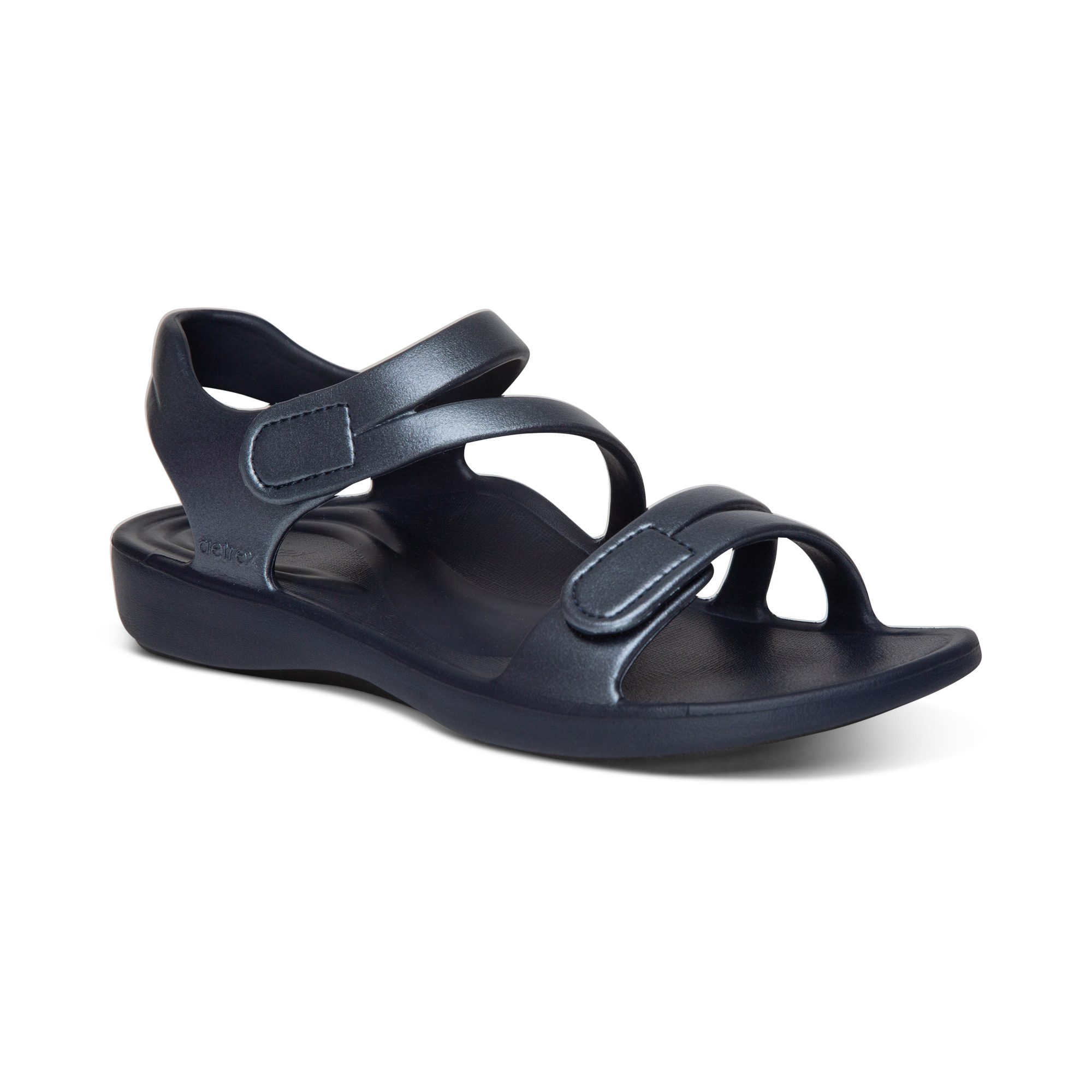 Giày sandal sức khoẻ nữ Aetrex Jillian Sport Navy - sandal siêu nhẹ, đệm nâng vòm chân