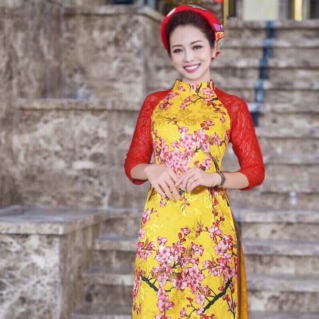 Áo dài phối tay ren