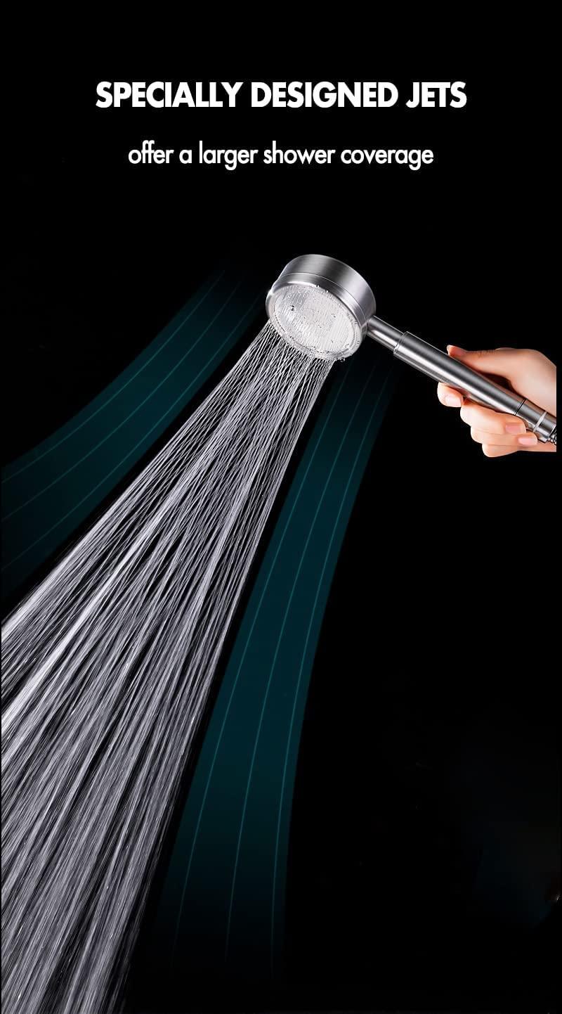 Đầu Sen Tắm Cao Áp Bằng Thép Không Gỉ 304, Đầu Sen Phòng Tắm Tiết Kiệm Nước Lắp Đặt Dễ Dàng - Phương Pháp Xịt Hình Eo