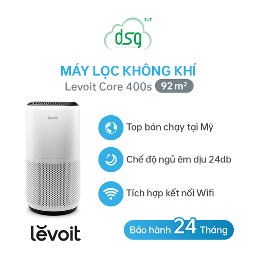 Máy Lọc Không Khí Levoit Core 400S 92m2 | Bộ Lọc HEPA 13 Lọc Bụi Mịn | Hàng Chính Hãng