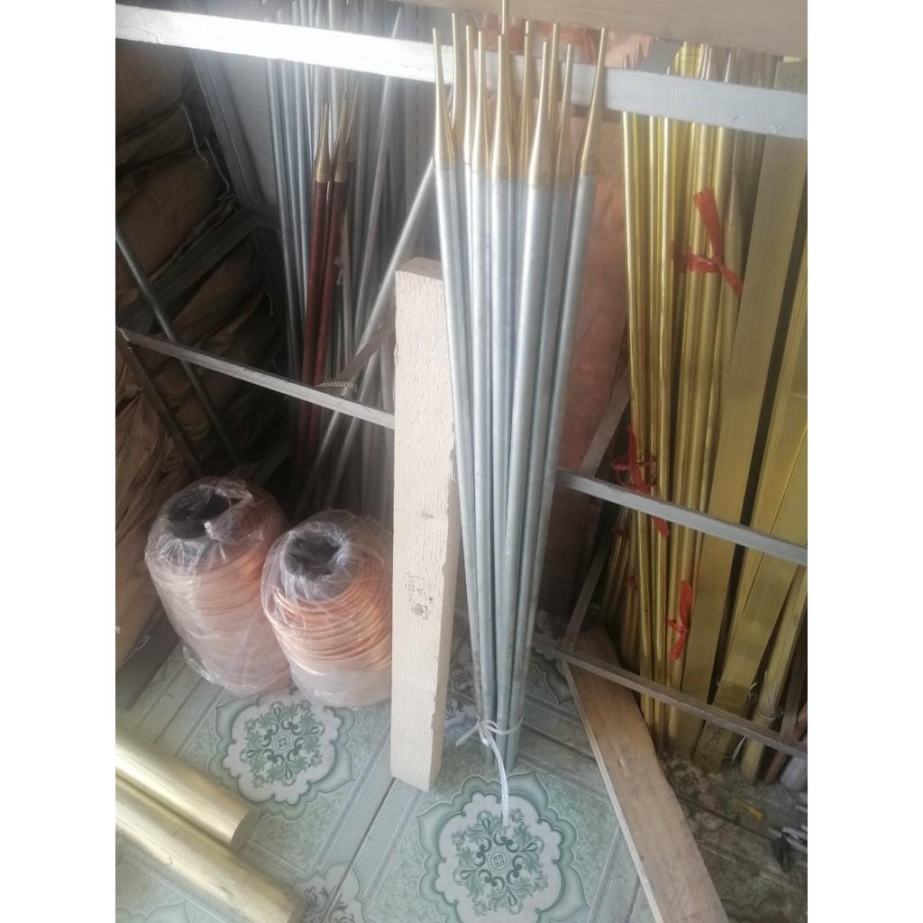 Kim thu sét mạ kẽm đầu đồng D16 dài 1m