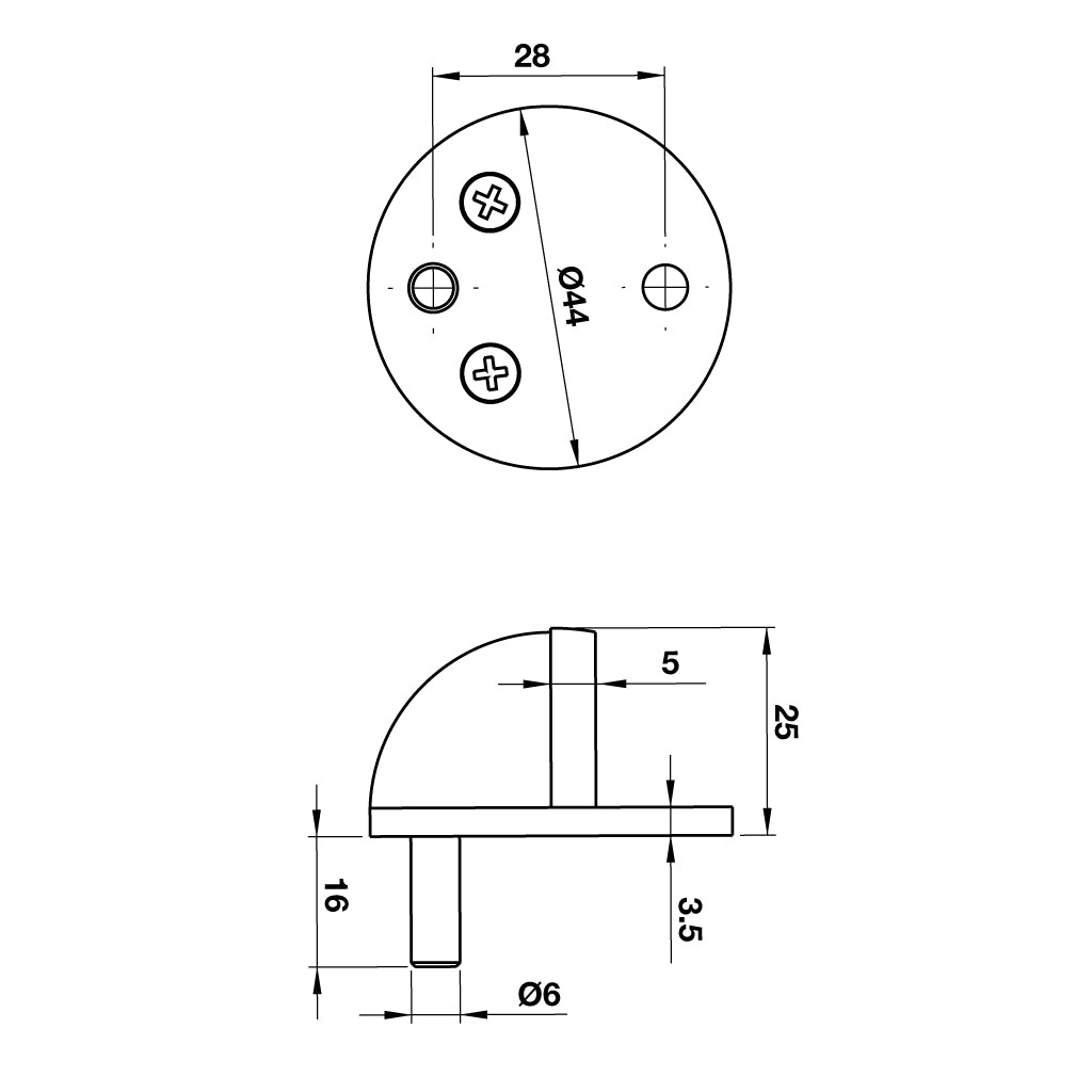 Chặn cửa bán nguyệt Hafele - Máu đồng bóng