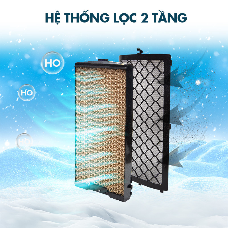 Quạt Hơi Nước, Máy Làm Mát Mobell AIR-3116A, Điều Hòa Không Khí 3 Cấp Gió, Công Suất 130W, Dung Tích 12L Sử Dụng Remote, Tiết Kiệm Điện - Hàng Chính Hãng