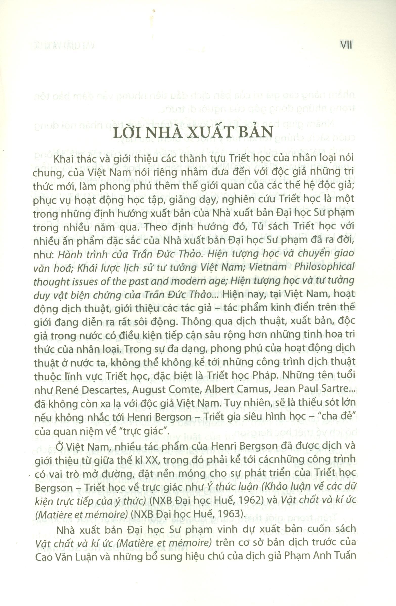 Vật chất và ký ức