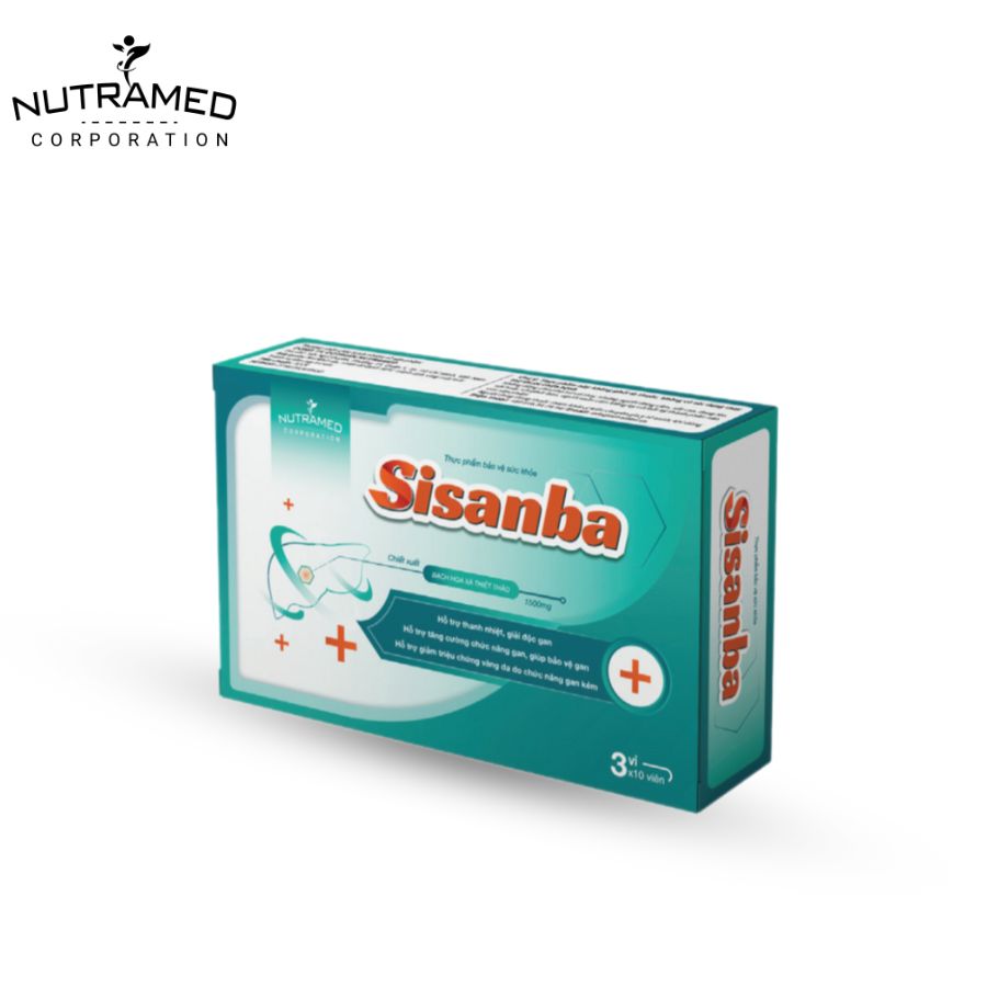 Viên uống Nutramed Sisanba bảo vệ, tăng cường chức năng gan - 1 Hộp 3 vỉ x 10 viên