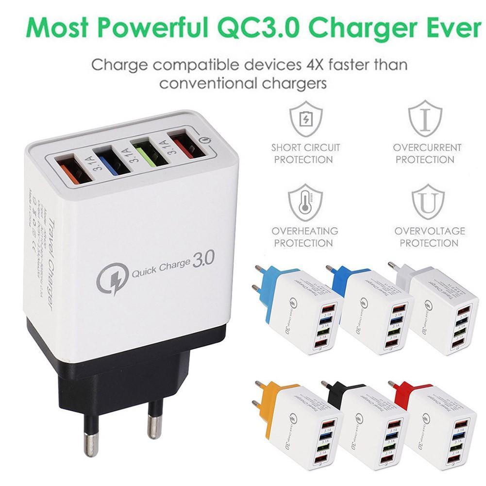 Củ Sạc Nhanh Qc3.0 4 Cổng Usb