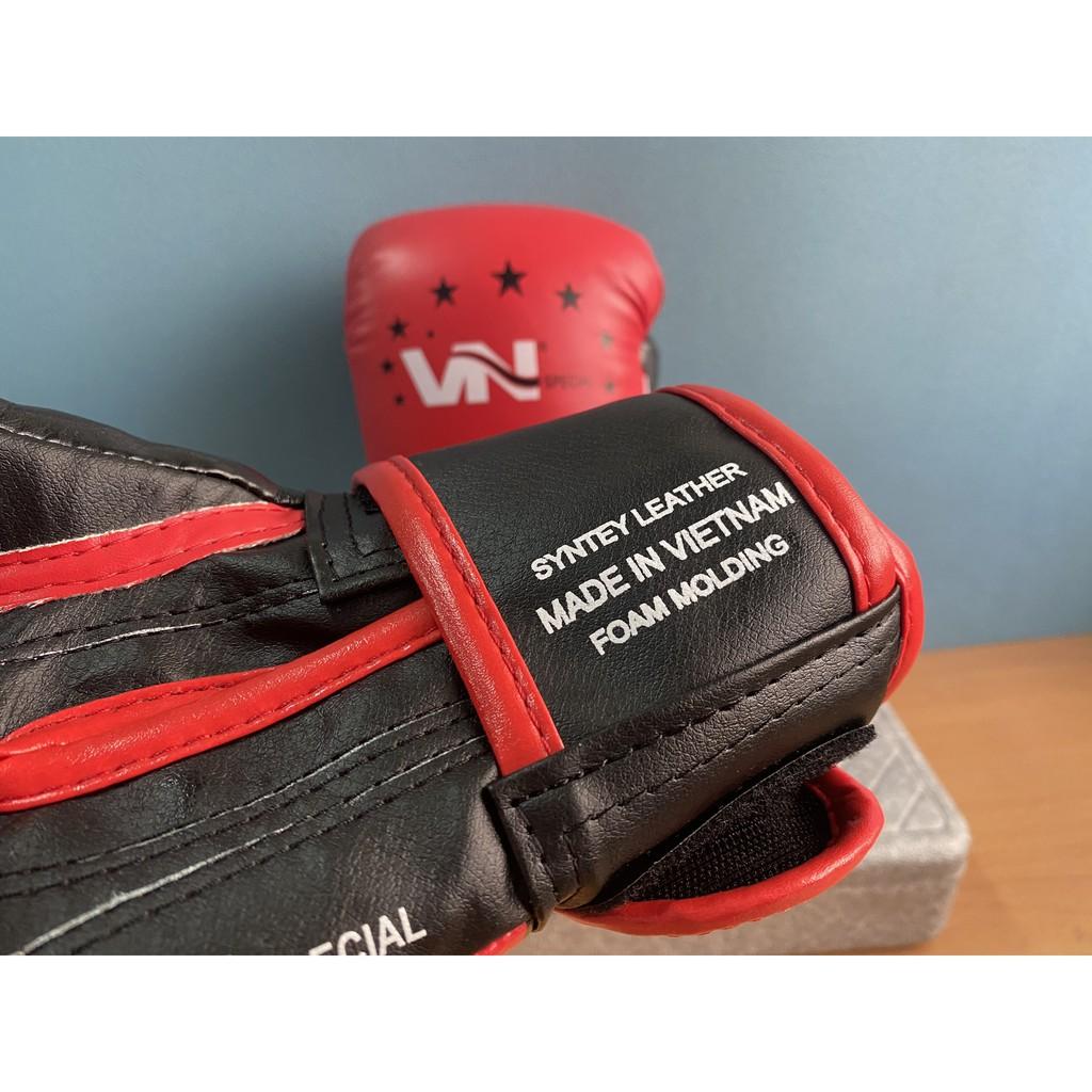 Găng Boxing VN BN biến thể Lỏi đúc cao su hàng có 3 màu và 3 size lựa chọn rất hợp lý phù hợp với người việt nam