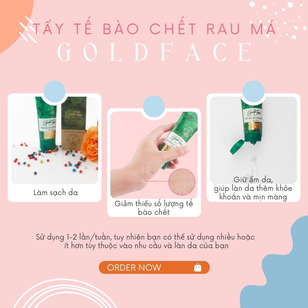 Kem Làm Sạch Tế Bào Da Chết Rau Má Gold Face 50ml