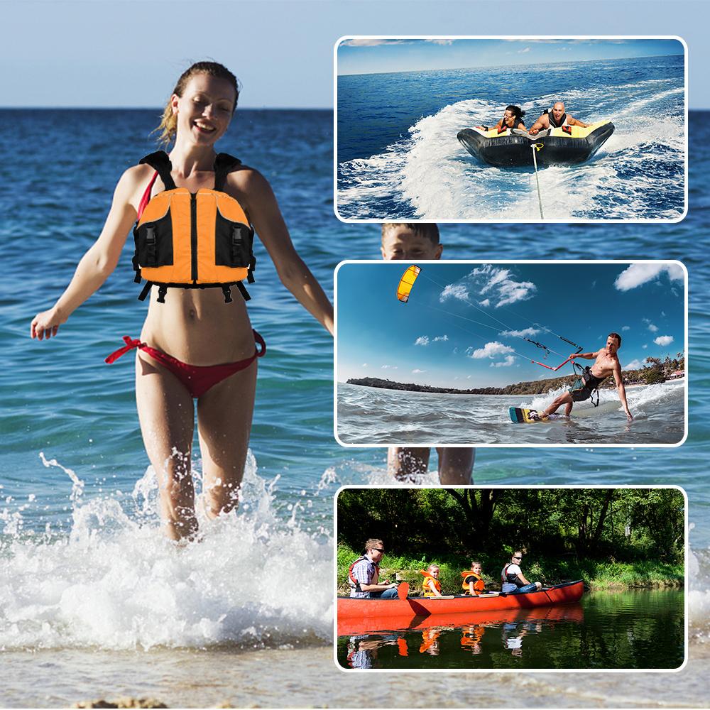 45kg - 100kg Life Jacket Adult Life Vest Adult Swim Vest Safety Float Suit for Water Sports Men Women Survival Jacket