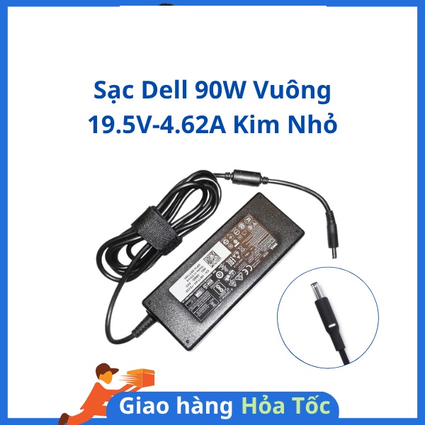 Adapter Sạc laptop Dell 90w kim nhỏ 4,5mm x 3mm dùng cho Dell Inspiron, Vostro, Latitude, XPS - Hàng chính hãng
