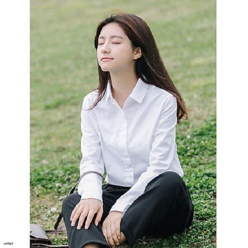Áo sơ mi trắng dài tay không nhăn, không nhàu