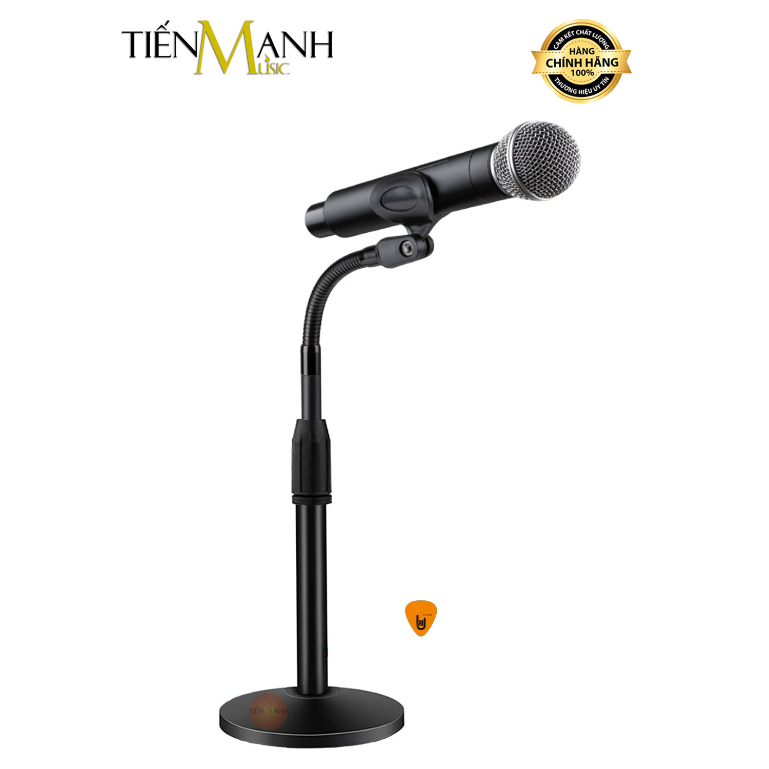 Chân Micro Lùn Để Bàn Cổ Cong Dr.Mic DM102S - Giá Đỡ Đế Kẹp Mic Stand Thu Âm Livestream Microphone DM102 DM-102S Hàng Chính Hãng - Kèm Móng Gẩy DreamMaker