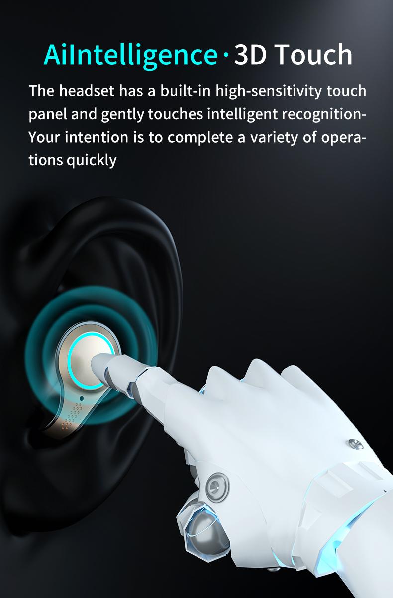 Bluetooth Earphones M18 TWS Wireless Headphones Waterproof Sports Touch Control Headset Charging case Stereo Earbuds