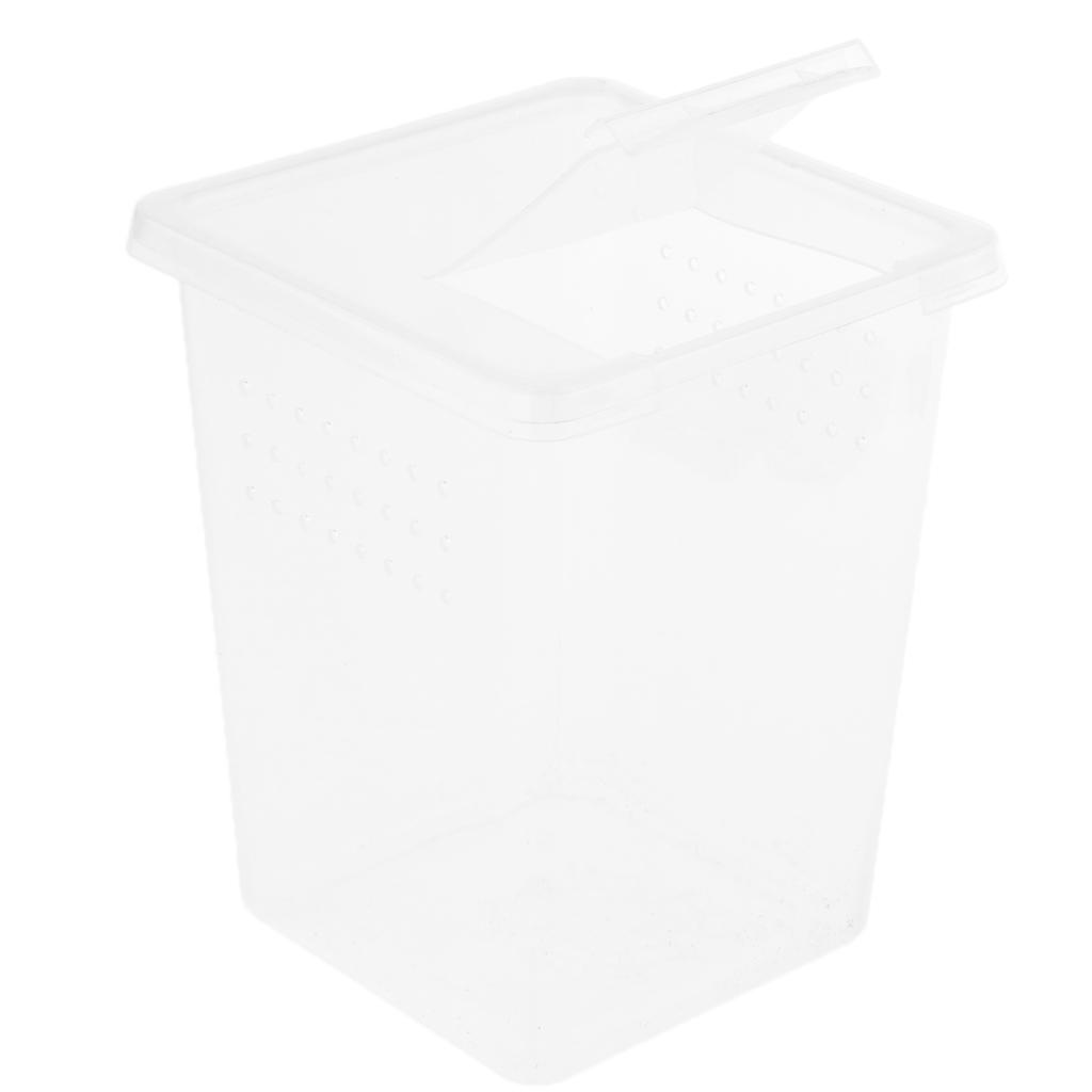 2Pcs 2 Size Plastic Insect Spider Habitat Feeding Breeding Box Container