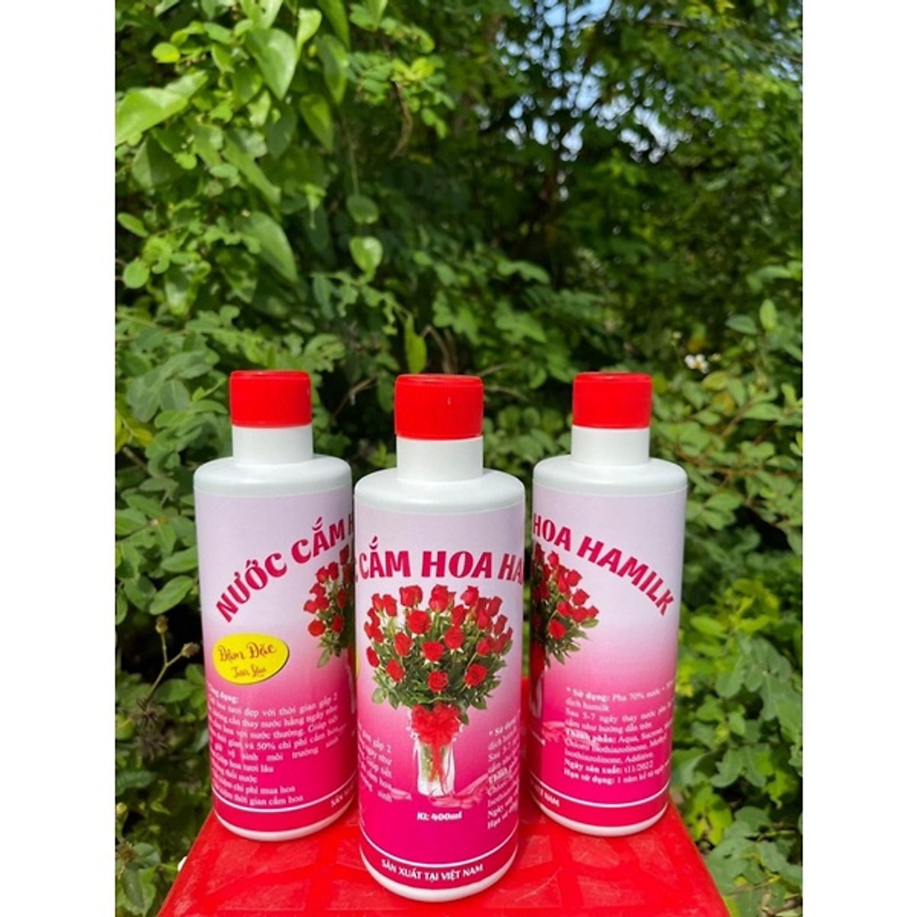 NƯỚC CẮM HOA GIỮ HOA TƯƠI LÂU HAMILK 400ML, NƯỚC CHĂM SÓC HOA VÀ CÂY KHÔNG BỊ THỐI RỬA, GIÚP HOA TƯƠI LÂU HƠN, GIỮ - HOA TƯƠI LÂU - NƯỚC KHÔNG THỐI