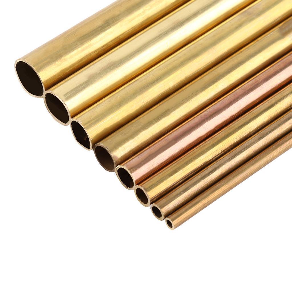2x Brass Tube Pipe Tubing Round Bar Rod Long 50cm Wall 1mm Tube Pipe Set 6mm