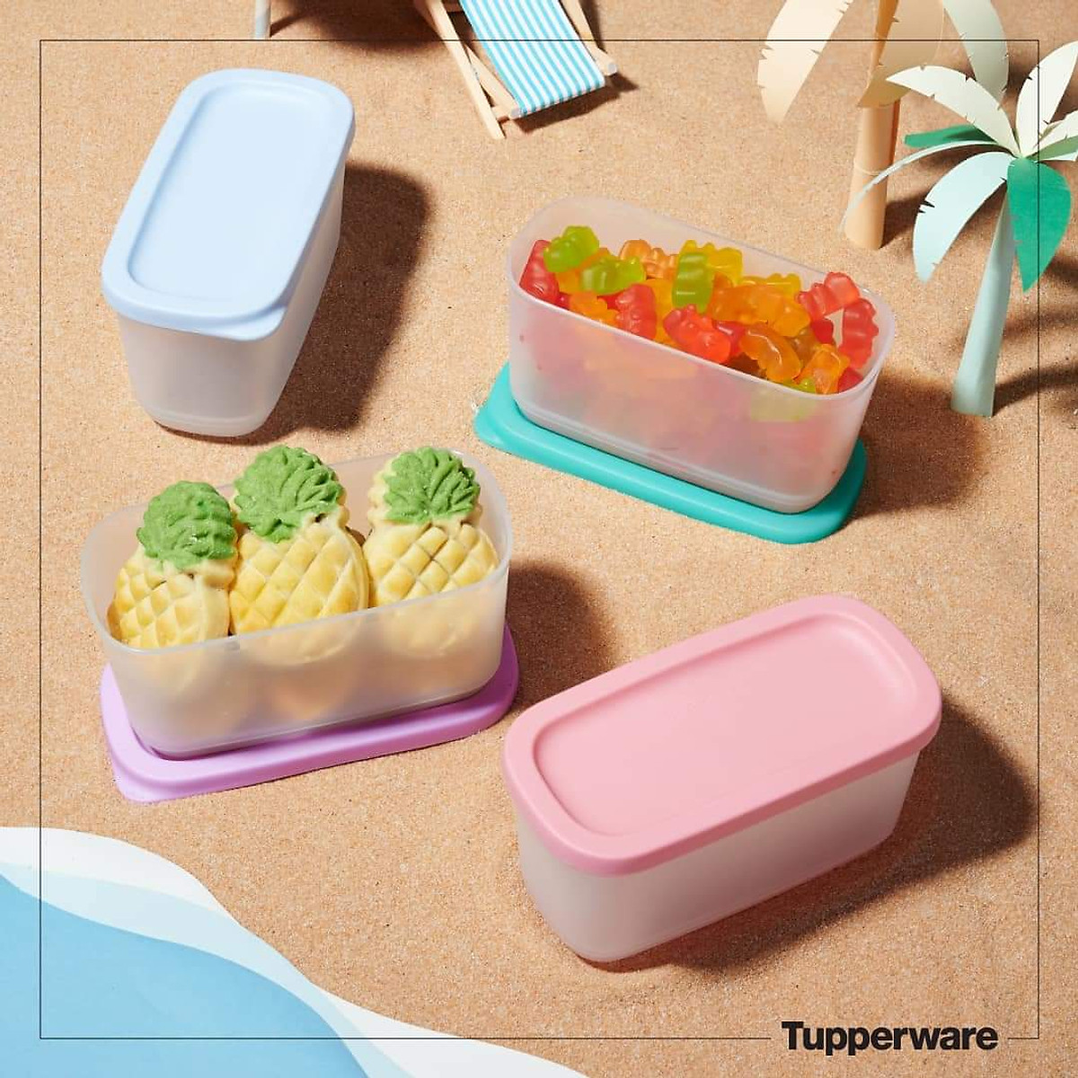 Bộ hộp bảo quản thực phẩm Cubix Mini Rectangular 250ml Tupperware - Hàng chính hãng