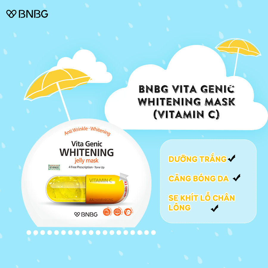 Mặt Nạ BNBG Vàng Dưỡng Trắng Vita Genic Whitening Jelly Mask 30ml
