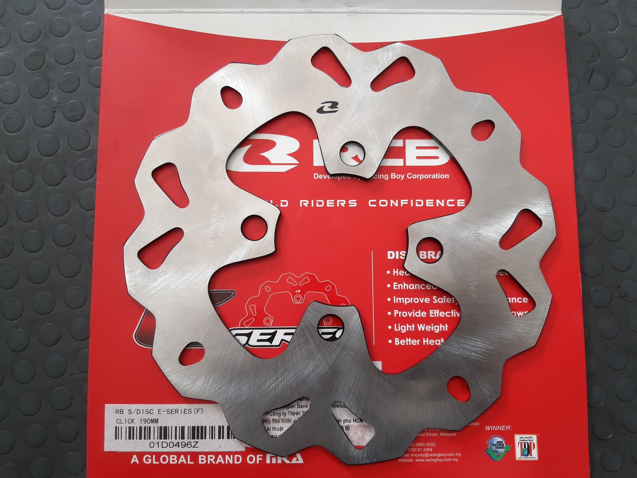Đĩa thắng RCB cho Vario, Click chính hãng (4 lỗ) size 190mm (070651)