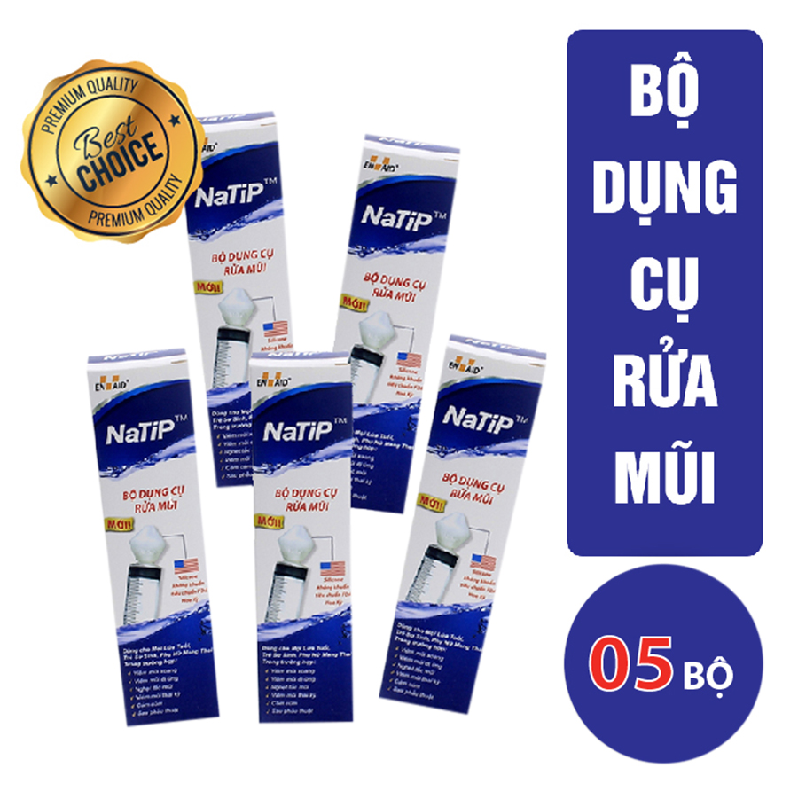 Combo 05 Bộ Dụng Cụ Rửa Mũi NaTiP (Trắng)