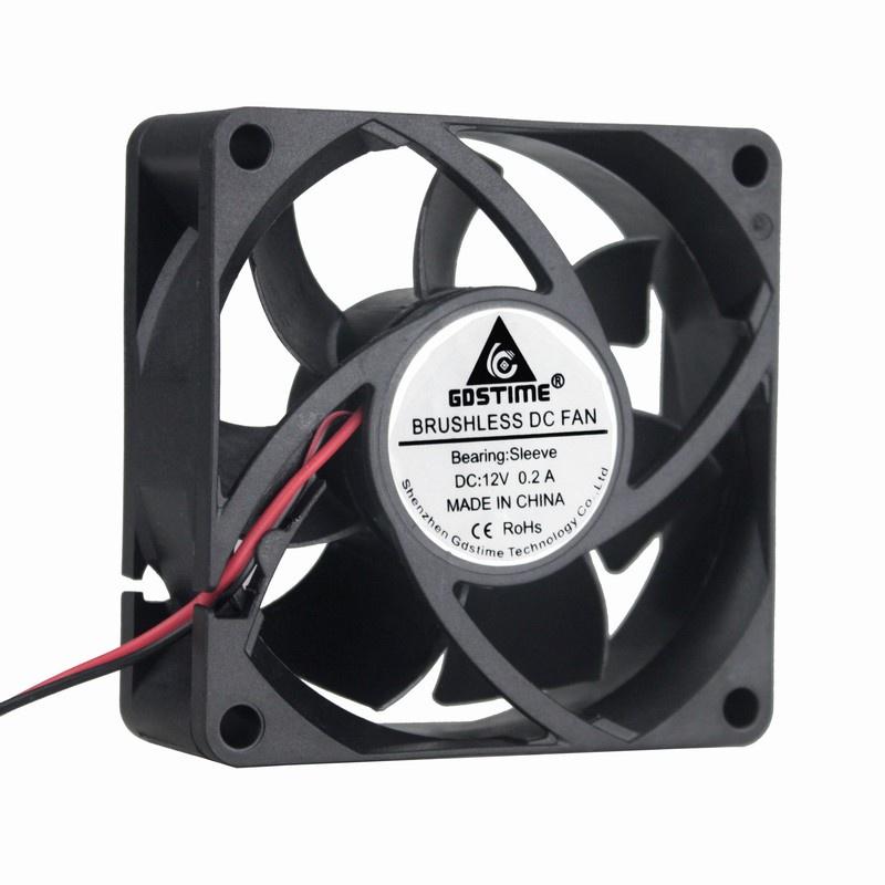 Gdstime 1 Pcs 1Pin 70mm x 11mm PC Case Cooling Fan 11V Computer Case Cooler 70x70x11mm DC Brushless Cooling Fan 7cm 7011s