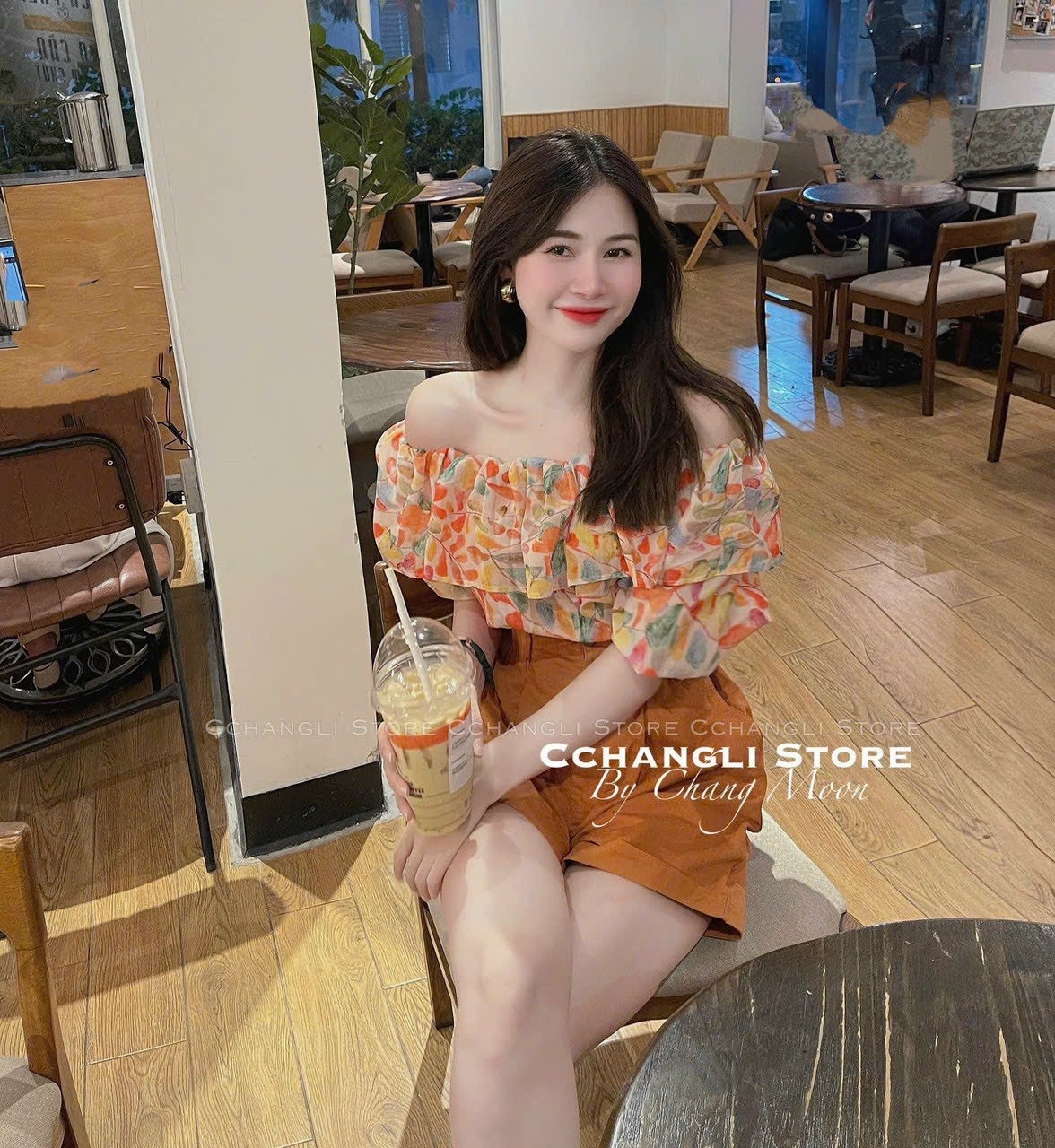SET BỘ ĐÙI ÁO LỤA Ý IN HOA KÈM QUẦN COTTON LẠNH MÀU Y HÌNH