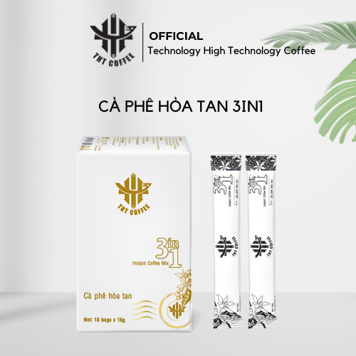 Cà phê hòa tan 3 in 1 - THT Coffee (18 gói x 16gr)