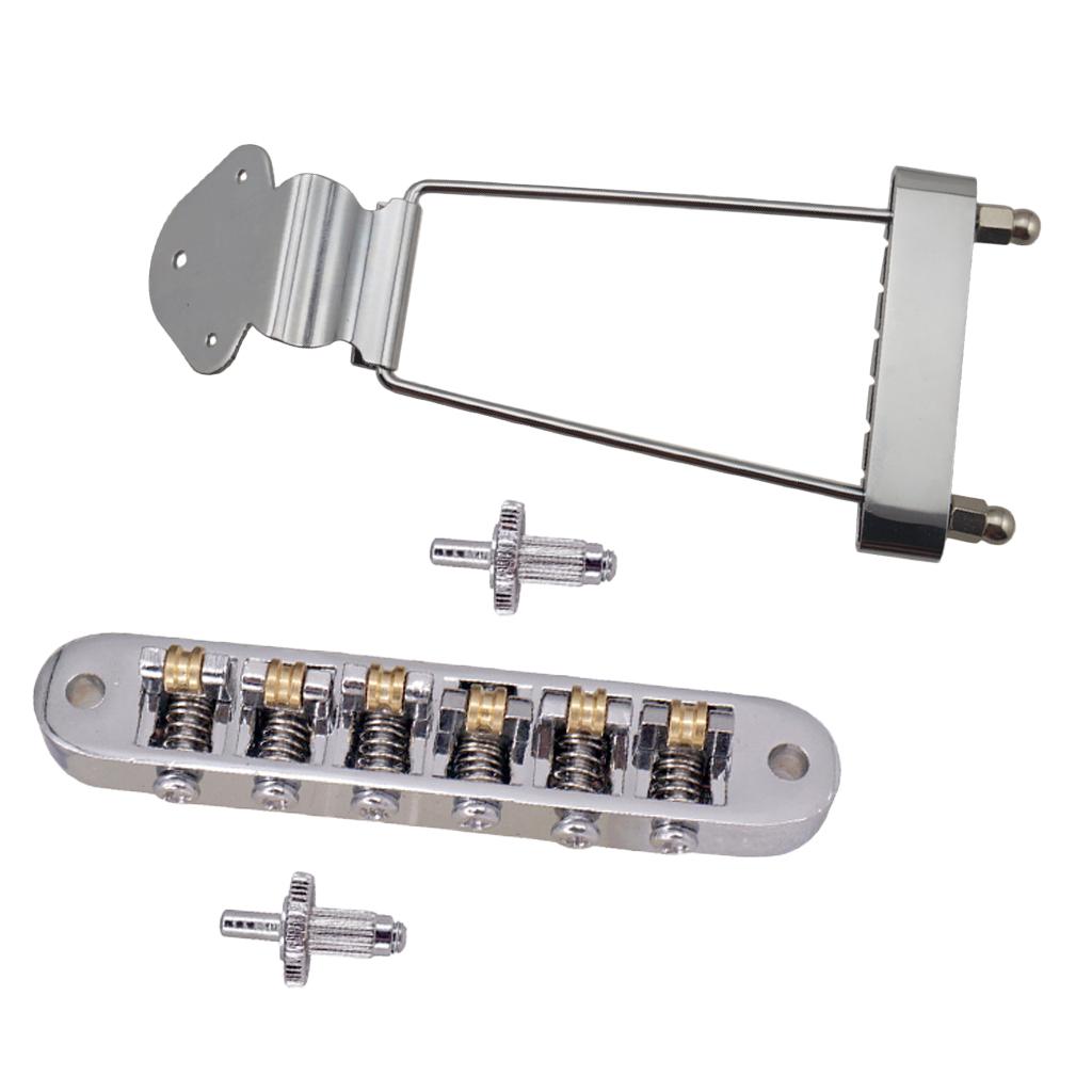 6 Dây Điện Vàng Con Lăn Yên Ngựa Đàn Guitar Cầu Đàn Guitar Thay Thế Màu Bạc