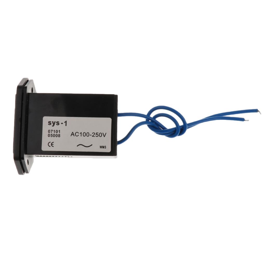 AC 100V-250V Hour Meter Sealed Counter Gauge with Wire for Car Truck Engine