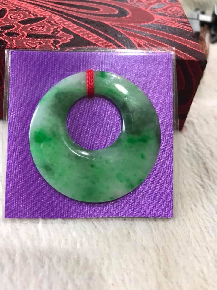 MẶT DÂY CHUYỀN ĐỒNG ĐIẾU KIỂU TO XANH NGỌC CẨM THẠCH SIZE 36mm x Dầy 3,5mm BỌC LÊN MẶT DÂY CHUYỀN ĐẸP Ạ