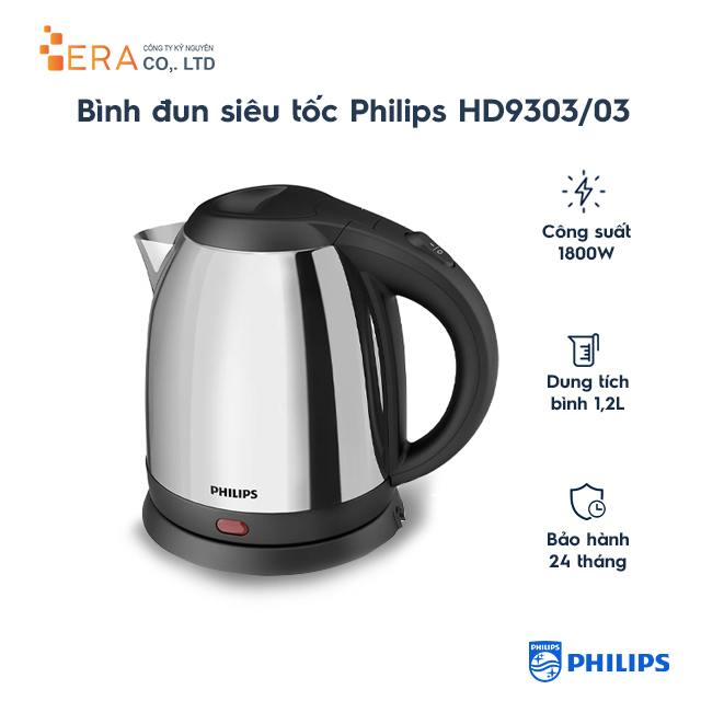 Bình Đun Siêu Tốc Philips HD9303 (1.2 Lít) - Hàng chính hãng