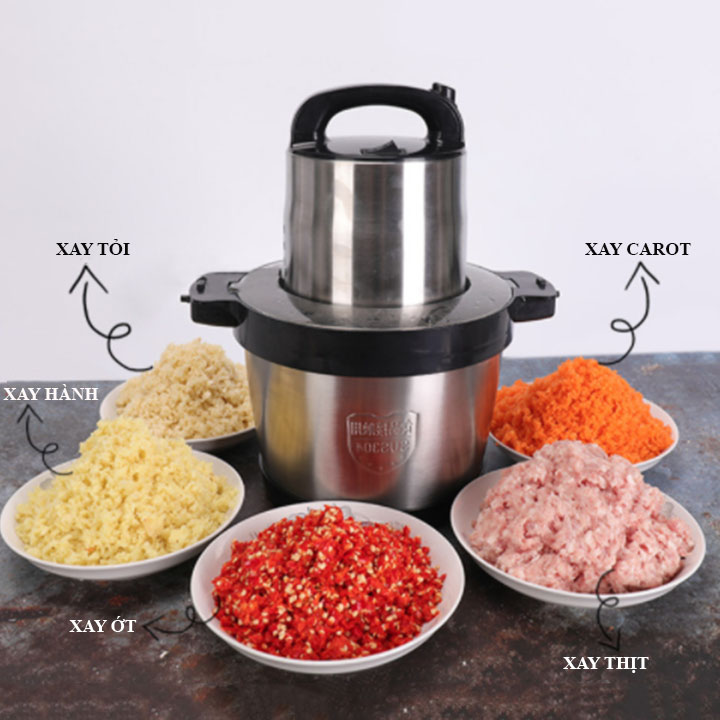 Máy Xay Thịt DORON Cối Inox 304 Dung Tích 6 Lít Công Suất Lớn Cực Mạnh- Hàng Chính Hãng