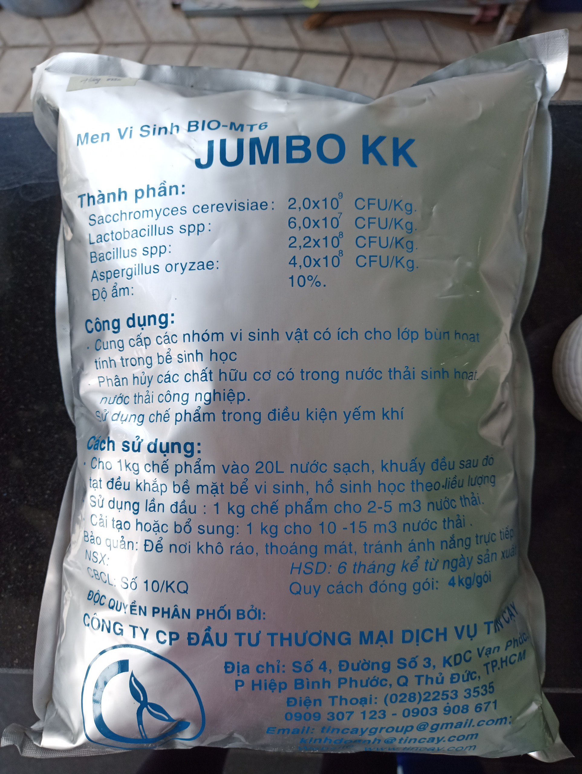 Men Vi Sinh Jumbo Kỵ Khí BIO-MT6