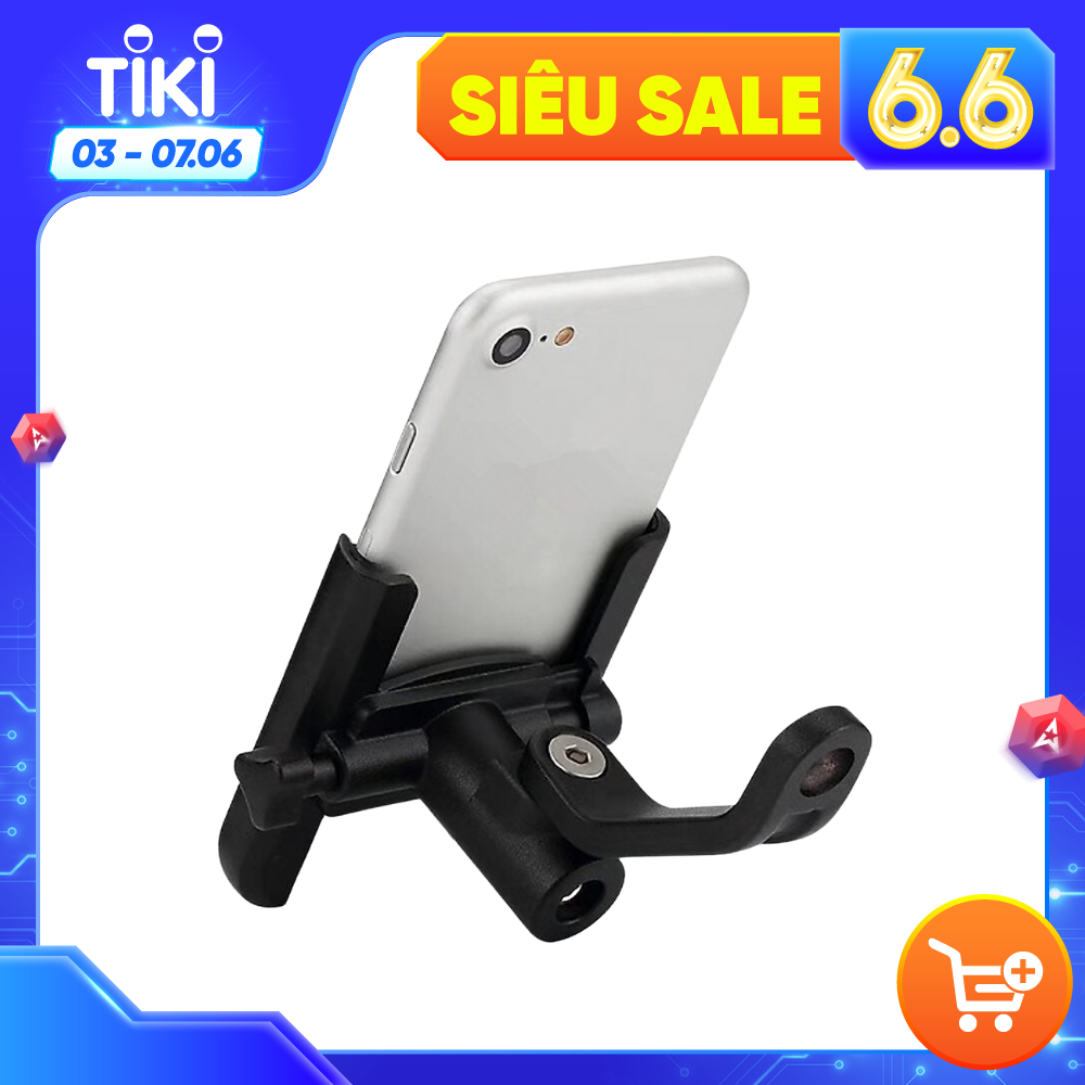 Giá đỡ kẹp điện thoại cho xe máy/ xe mô tô Selfiecom S-500 - Siêu cứng, chống trộm, chống rung lắc, tháo lắp dễ dàng - Hàng chính hãng