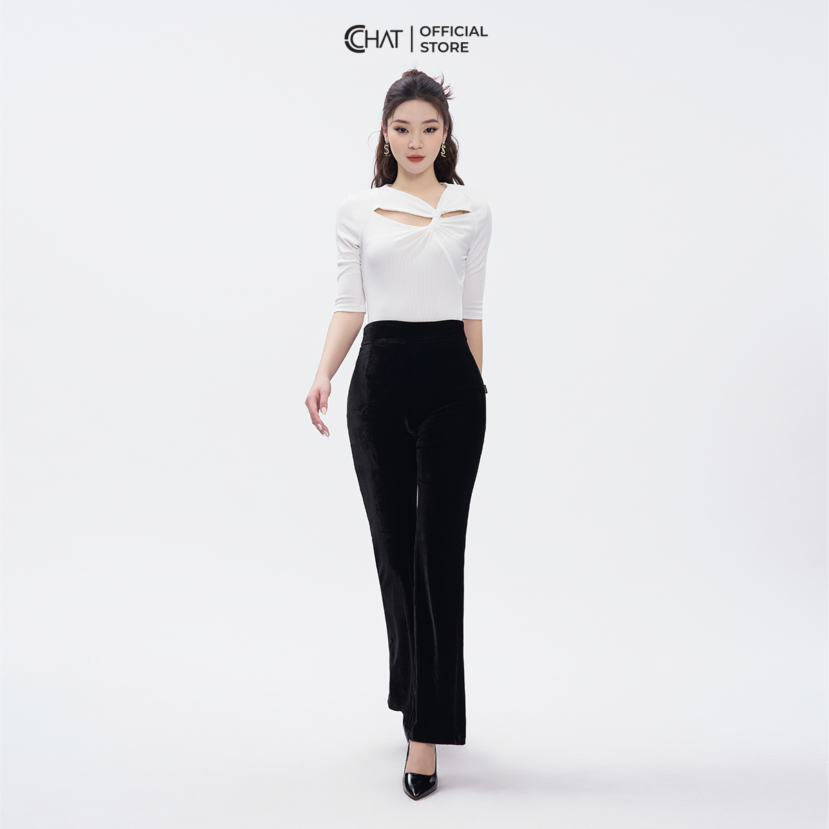 Áo Thun Kiểu Ngực Vặn Thừng Chất Vải Cao Cấp Co Giãn 4 Chiều 53TNC2011OT