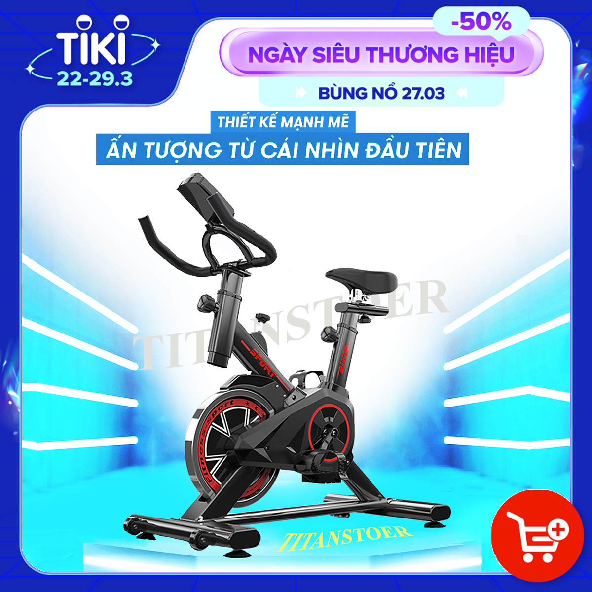 Xe Đạp Tập Tại Nhà - Xe Đạp Tập Gym Tại Nhà - Thiết kế khung thép sang trọng và chắc chắn, Màn hình LED điện tử thông minh.