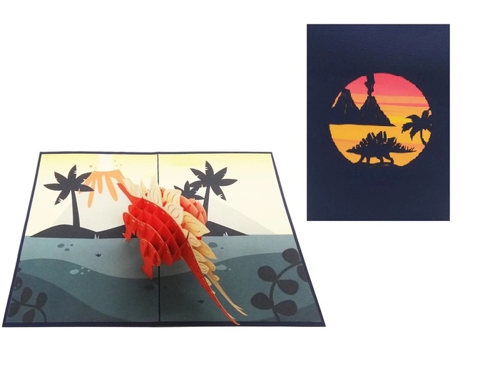 Thiệp 3D Khủng Long Stegosaurus – Thiệp Pop Up Độc Đáo, Sáng Tạo, Tặng Sinh Nhật, Trẻ Em, Bạn Bè  Mô tả sản phẩm  Khám phá thế giới tiền sử đầy bất ngờ với, A34