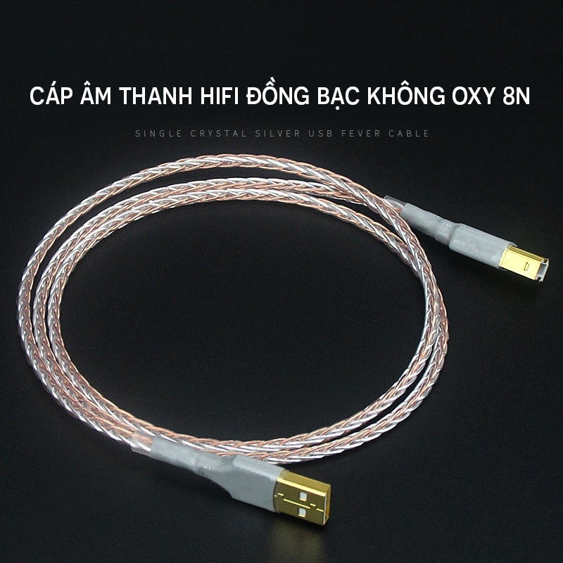 ROGTZ Cáp Âm Thanh HiFi Lõi Đồng Bạc Oxy 8N Dài 1,5m - Hàng Nhập Khẩu