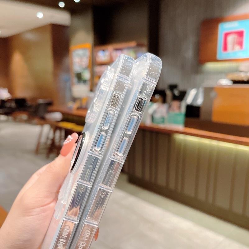 Ốp điện thoại Silicon mềm trong suốt có Vòng đỡ hình phi hành gia dành cho 13prm 13 12prm 12 11prm xsm 7P8P chống sốc, mẫu mới 2022